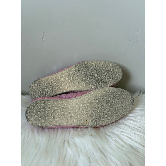 Toms Women's Pink Sparkly Glitter Slip On Shoes Size 7 - Picture 6 of 9